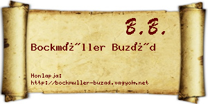 Bockmüller Buzád névjegykártya